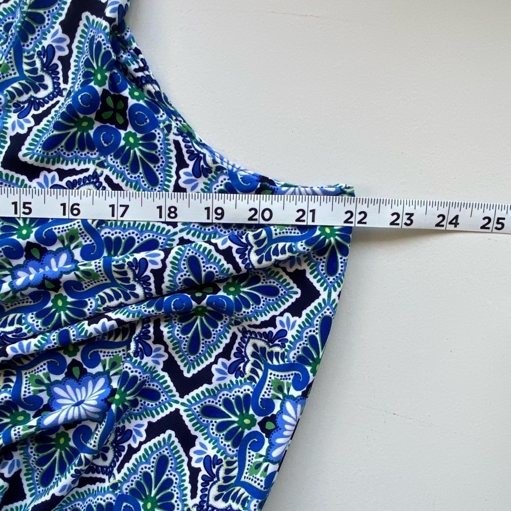 Tommy Bahama Nassau Print Tassel Jumpsuit Rouched Wide Leg Sz XL Stretch Resort - Picture 11 of 15